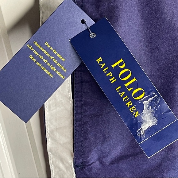 NWT Polo Ralph Lauren Football Swim Trunks Size 34” Navy Blue Mens 7” Inseam New - Picture 3 of 11